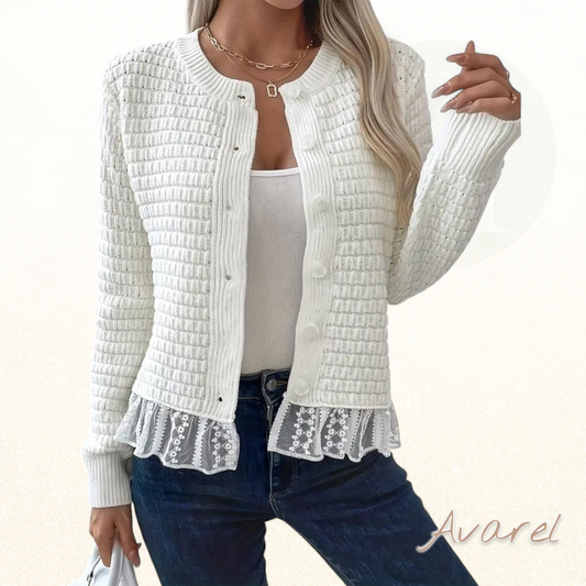 Elegant, langärmligs Spitzesweatshirt für stilvolle Alltagslooks