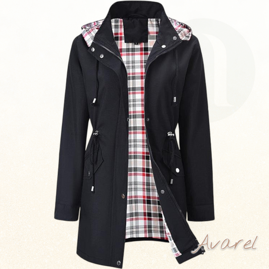 Eleganter Damen-Wasserfester Trenchcoat mit Kapuze für stilvollen Schutz bi jedem Wetter