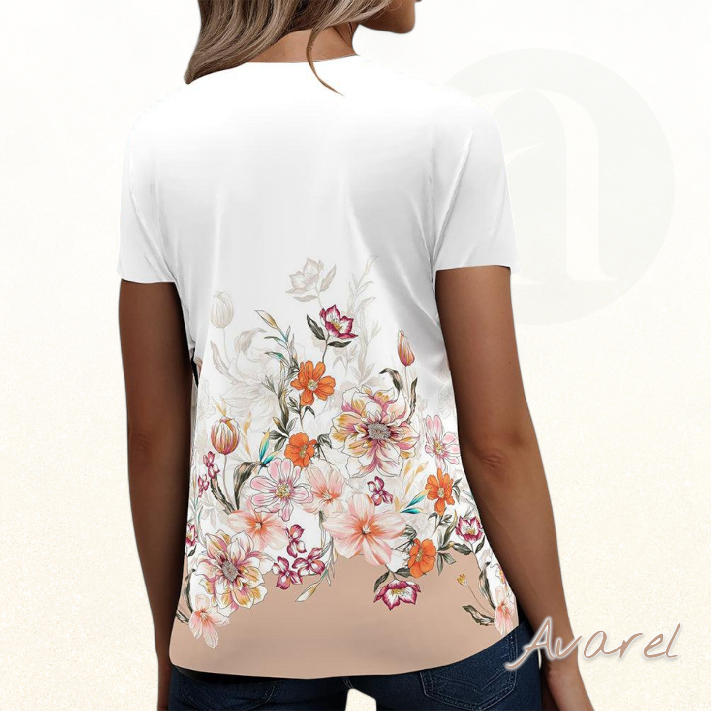 Lässigs Damen T-Shirt mit V-Ausschnitt und Kurzarm-Design, bequem und modisch