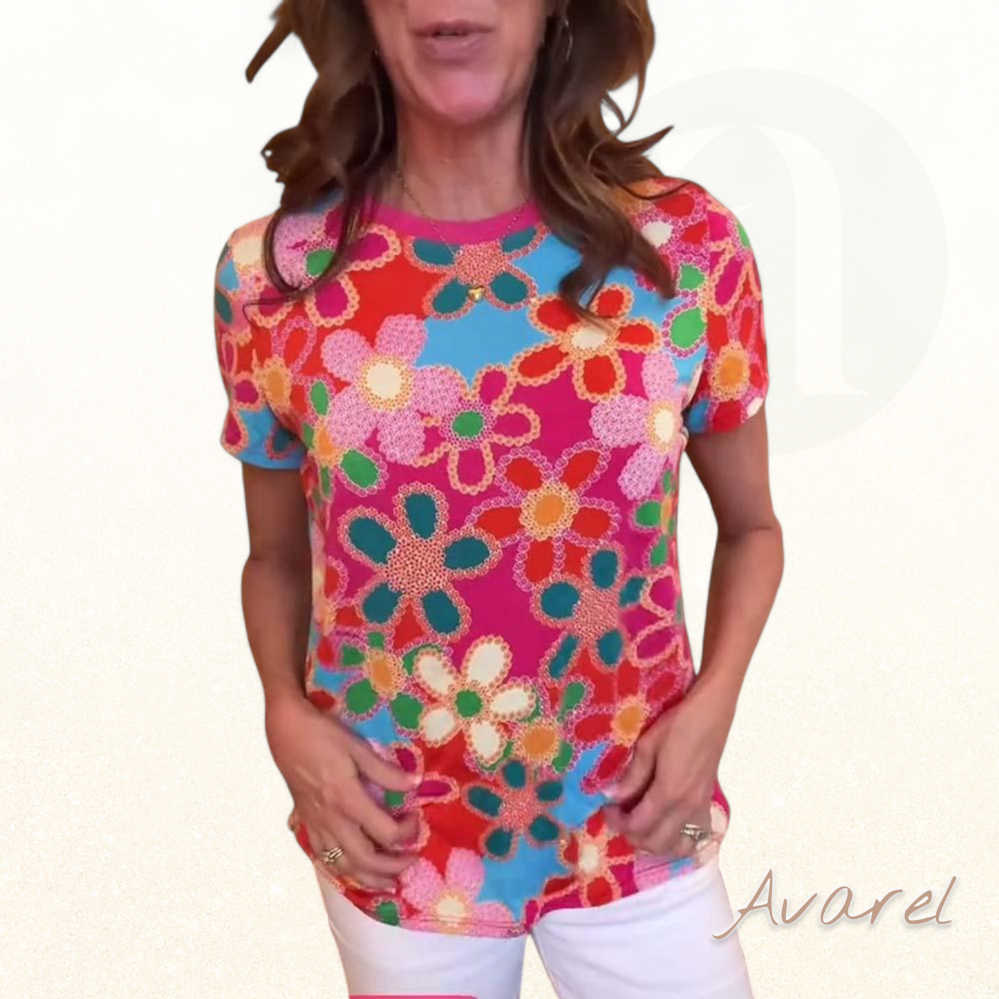 Schönes Slim Fit Kurzarmpulli mit trendy Druck