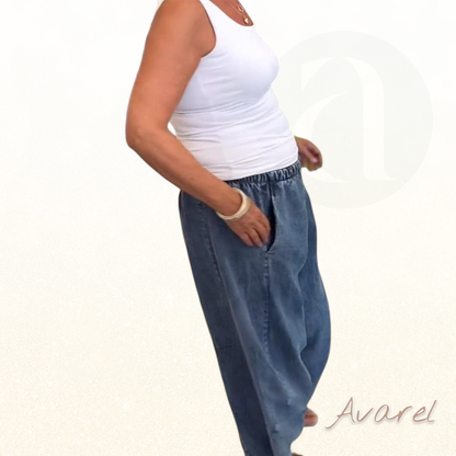 Lässigi Jeans mit elastische Bund für maximale Komfort