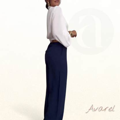 Stilvoll und lässig einfarbigi Hose mit praktisch Tasche