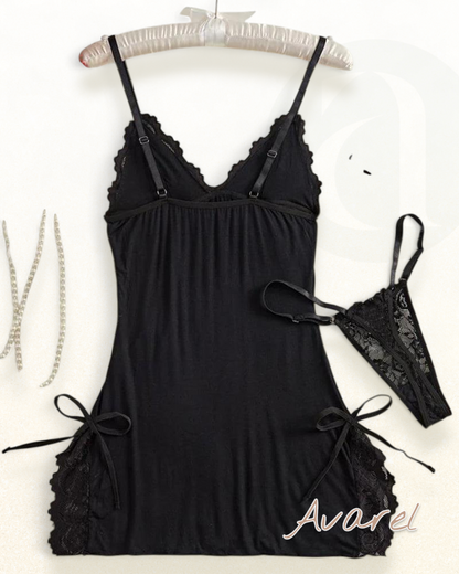 Verführerische sexy Dessous mit tiefem V-Ausschnitt