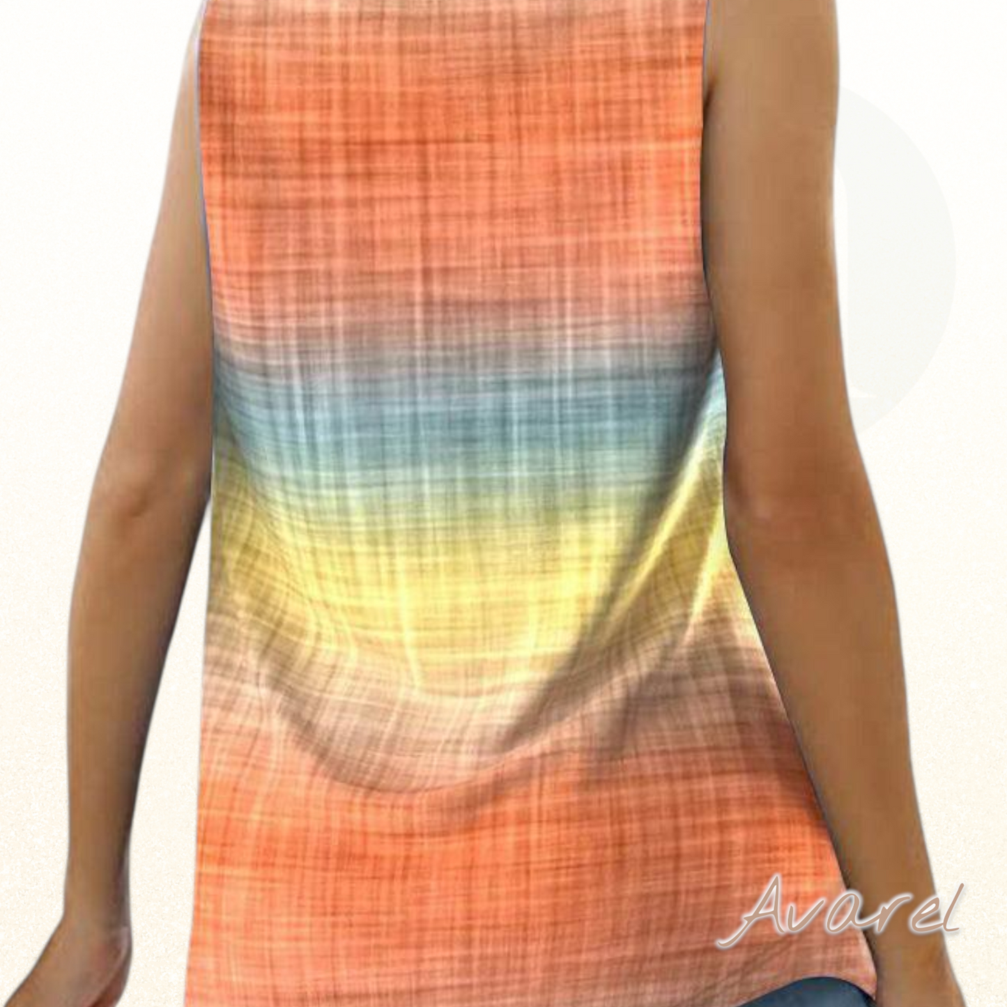 Stylisches ärmelloses T-Shirt mit faszinierendem Farbverlauf