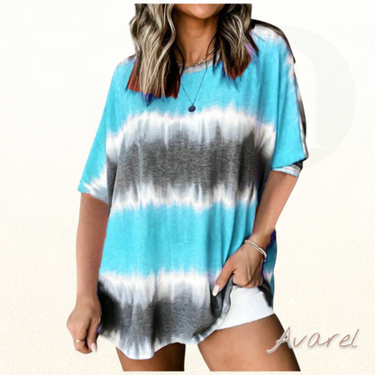 Stylisches Batik-T-Shirt mit churze Ärmel für en trendy Look