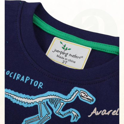 Läbenswiltigs Chind-T-Shirt mit fasziniert Dämonstrier-Design, das glüet