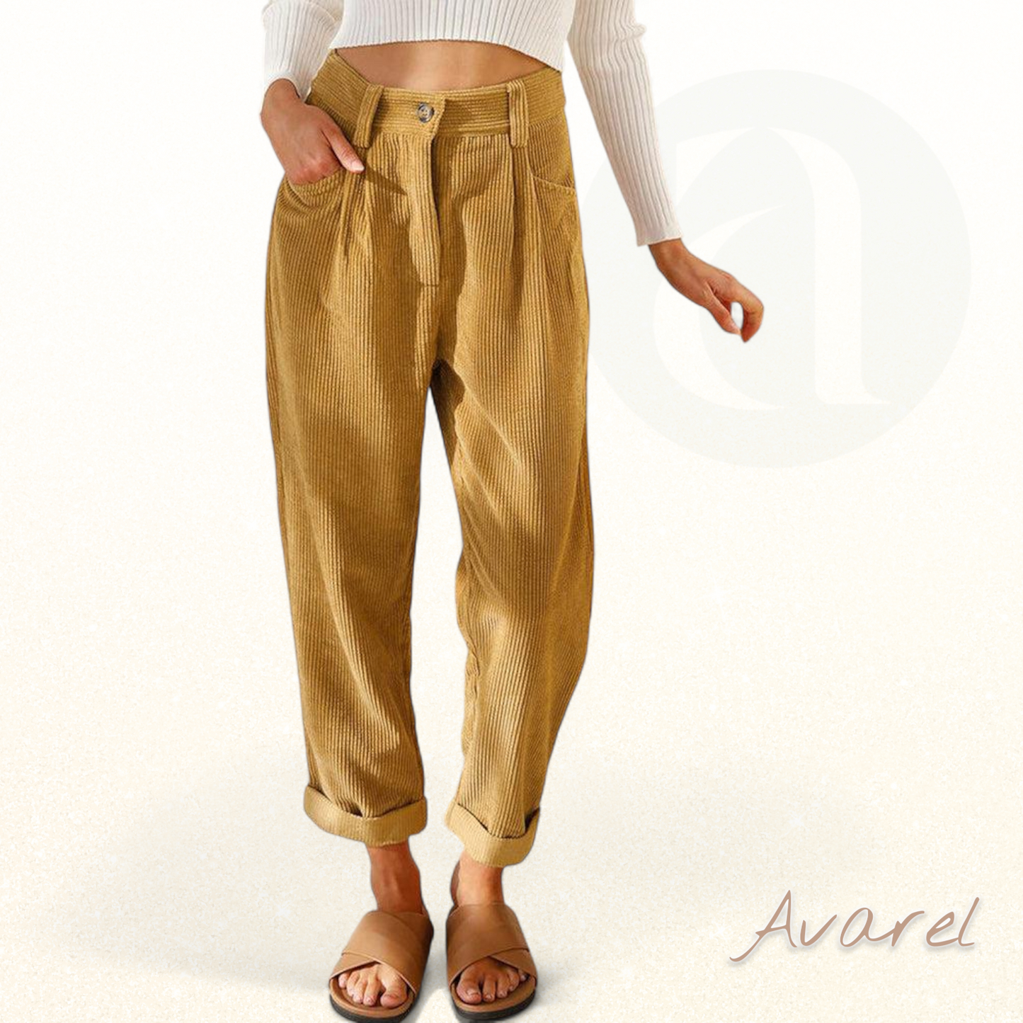 Eleganti geradi Passform Hose mit hohe Taille für en styliche Look