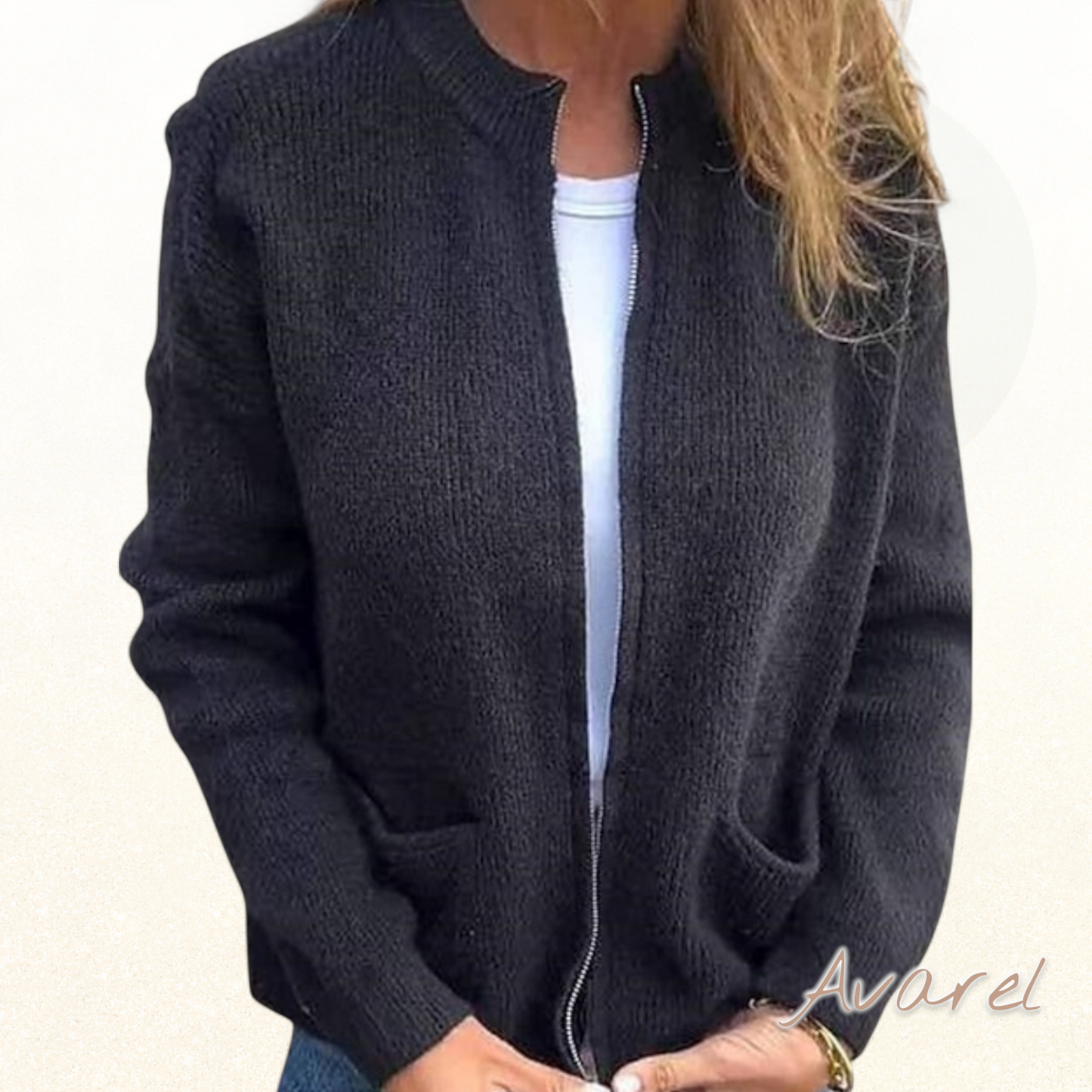 Cartoon Strickjacke modisch komfortabel mit Vordertasche leicht für Wärme und Stil