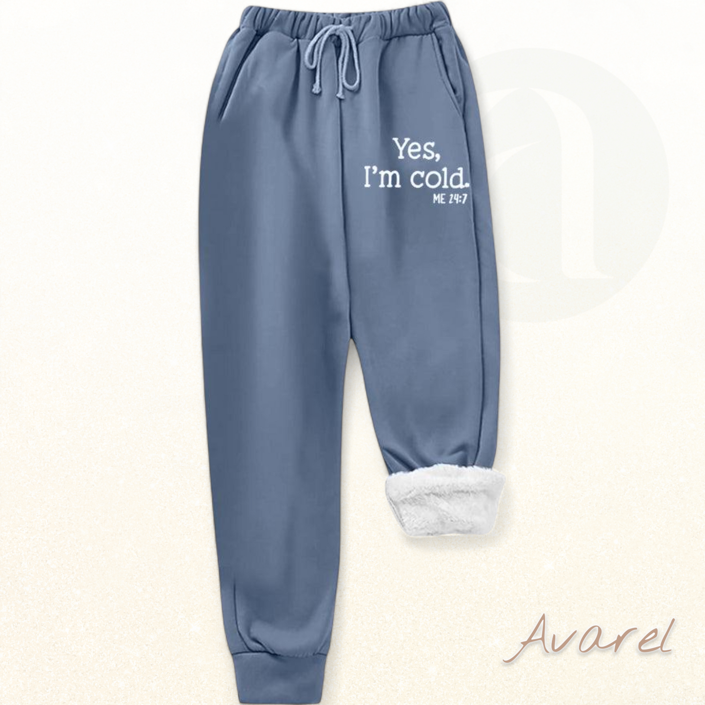 Chillig Fleece-Freizeit-Hose mit schickem Buchstabe-Print