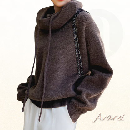 eleganter und bequemer Wollmisch-Pulli mit Seil-Design-Accessoires für einen schicken Look