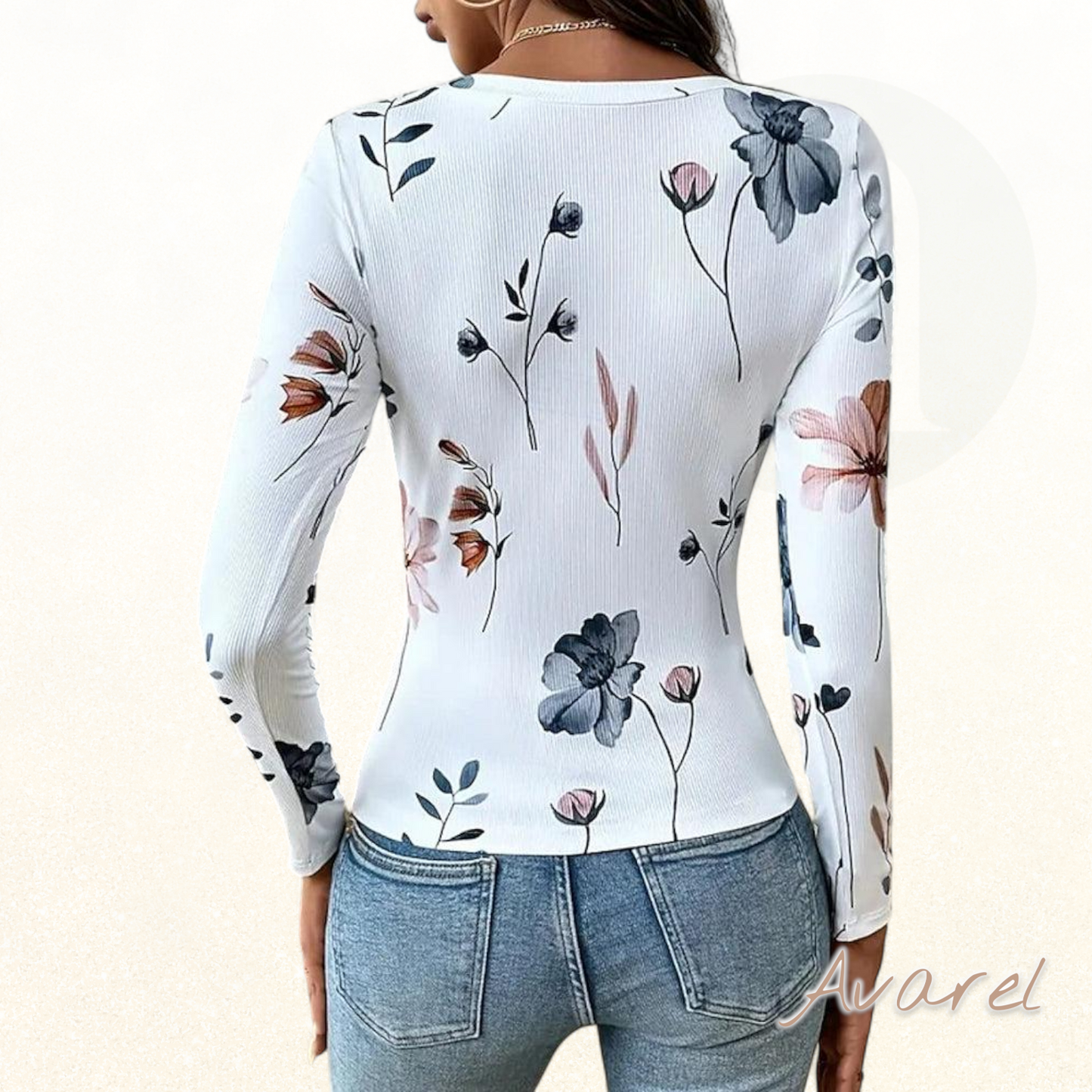 Stilvolls T-Shirt mit Blume-Design und vielseitigem Look