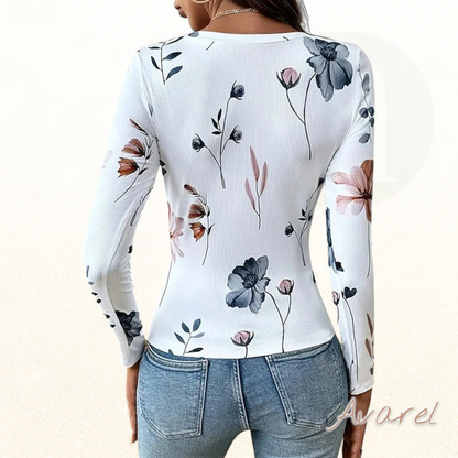 Stilvolls T-Shirt mit Blume-Design und vielseitigem Look