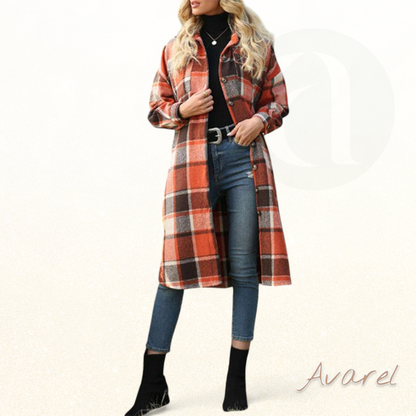 Stilvolle kariert Jacke mit elegante Reversknöpfe für ne trendy Look