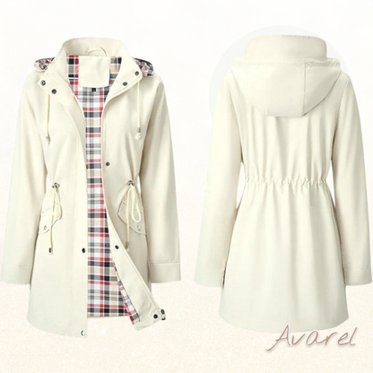 Eleganter Damen-Wasserfester Trenchcoat mit Kapuze für stilvollen Schutz bi jedem Wetter
