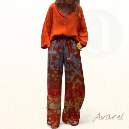 Stylisch Los Hüe mit wiitem Be and trendige bedruckti Täsche