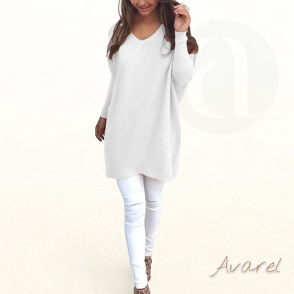 Chic Damen-Cardigan mit elegant langem Hals und langen Ärmeln – Perfekt für jede Gelegenheit