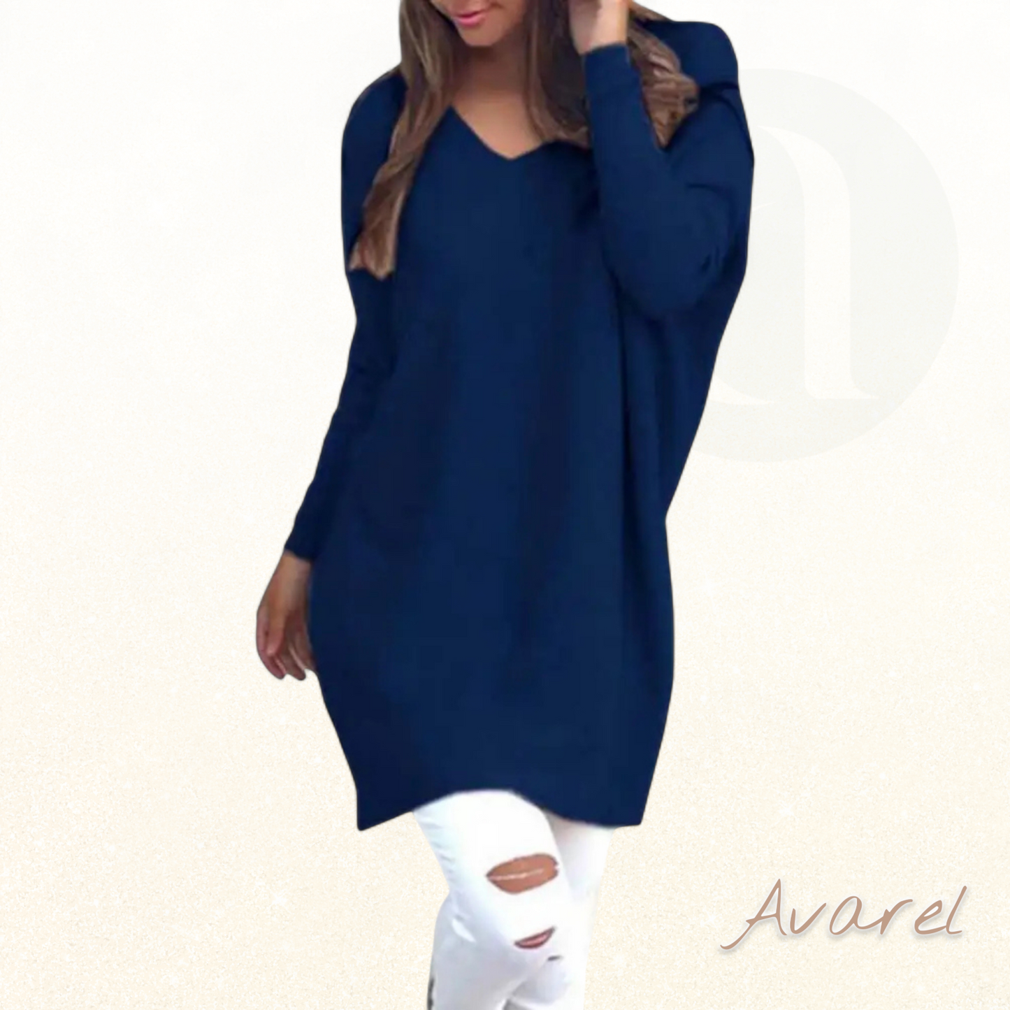 Chic Damen-Cardigan mit elegant langem Hals und langen Ärmeln – Perfekt für jede Gelegenheit