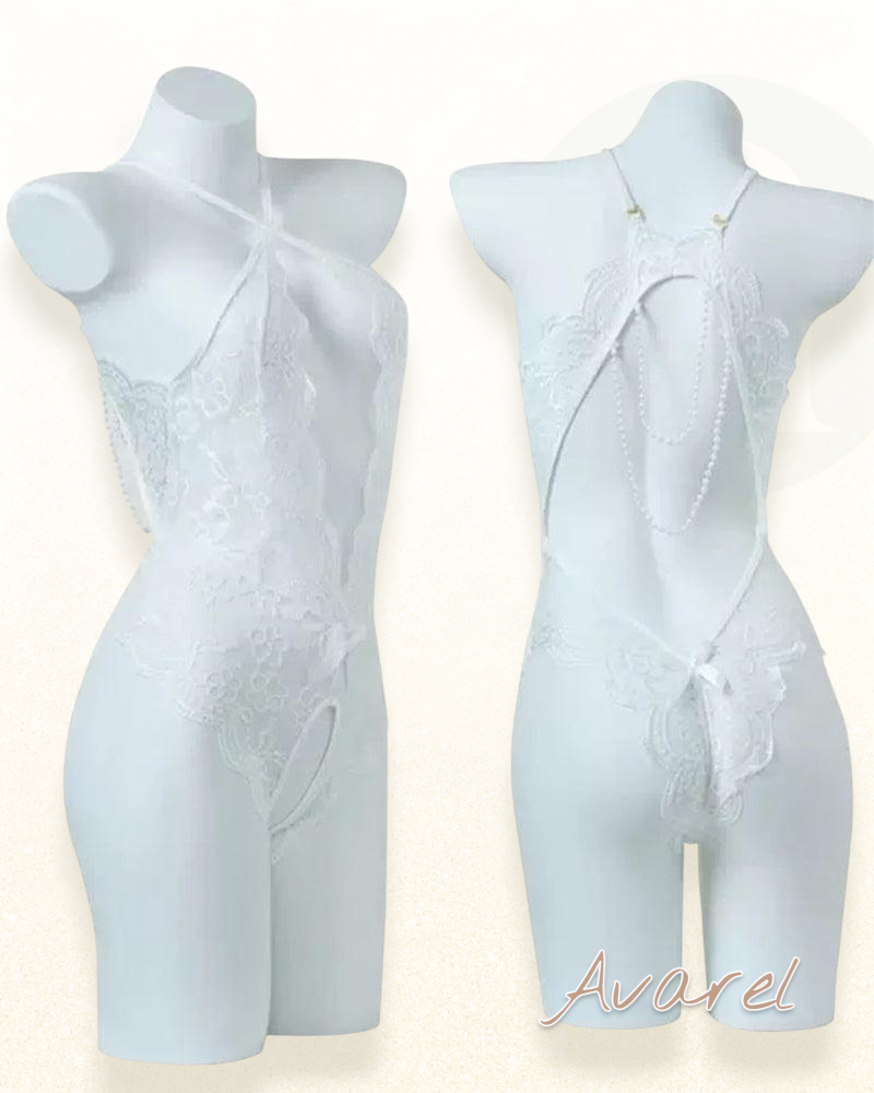 Verführerischer Spitzen-Body mit Rückenfreiheit für einen stilvollen Auftritt