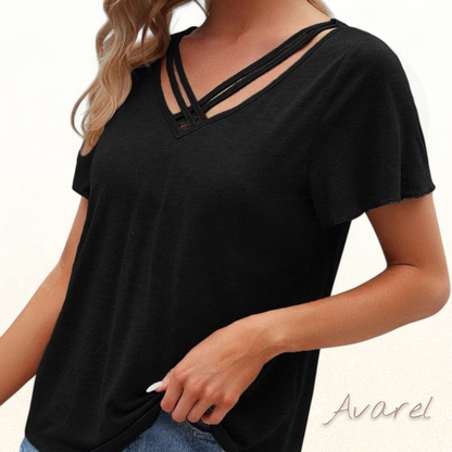 Stylisch-einfarbiges Cut Out T-Shirt für ne trendige Look