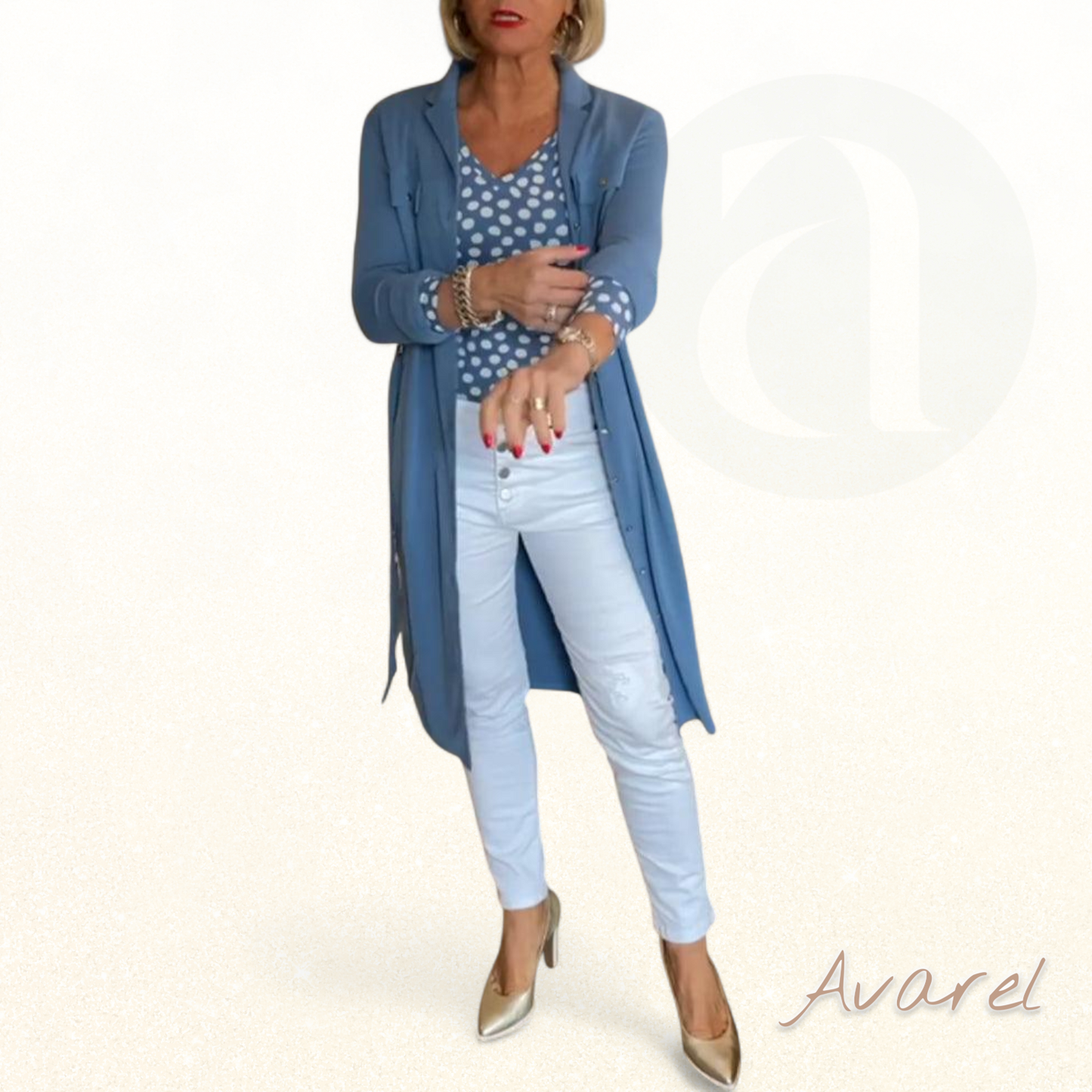 Stilvolle, knopfbare Mantel in elegante Uni-Farbe für en lässige Look