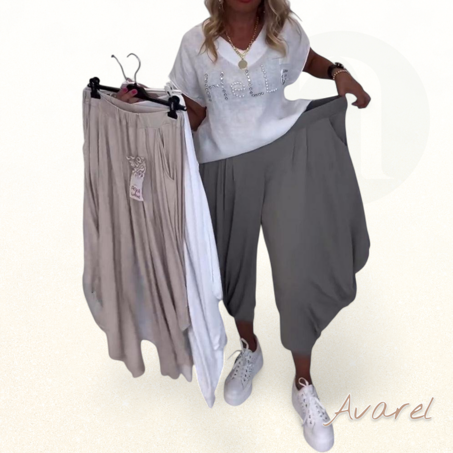 Lässigi einfarbigi Pluderhosen für Damen - Komfort und Stil perfekt zäme gsetzt