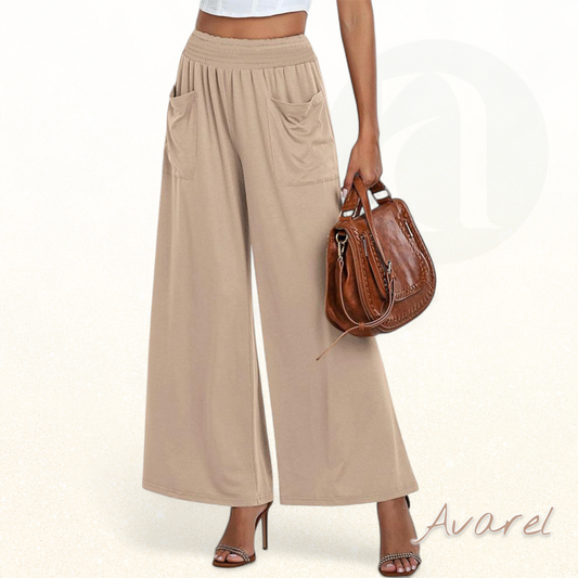 Hose mit elastischem Bund und Bootcut-Design für meh Komfort