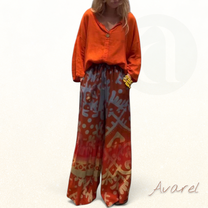 Stylisch Los Hüe mit wiitem Be and trendige bedruckti Täsche