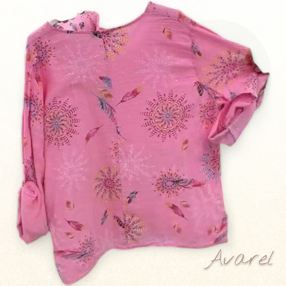 Langarm T-Shirt mit stilvollem Druck für en trendige Look