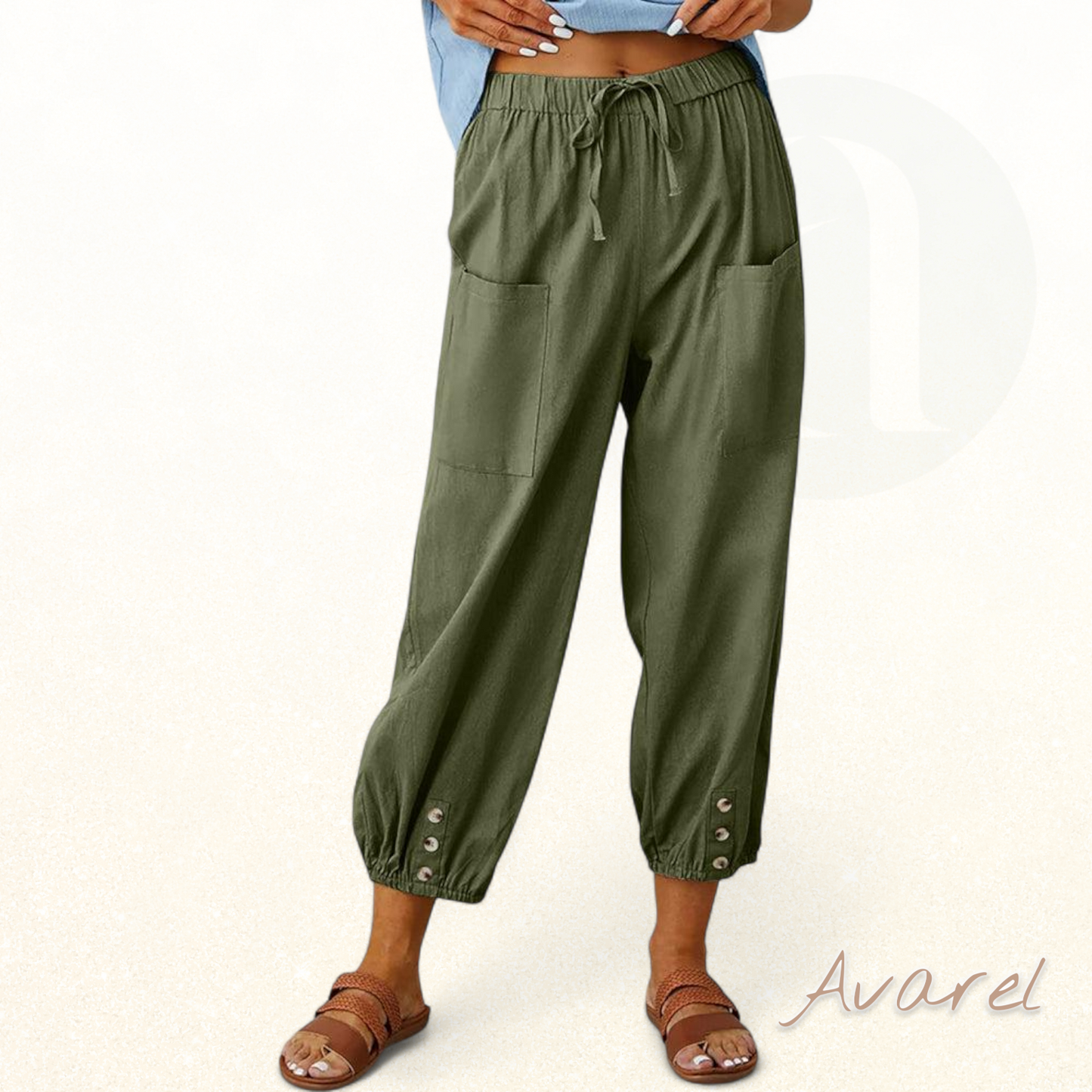 Hose mit nöie Punkt im stilvolle Design und höche Taille für en elegante Look