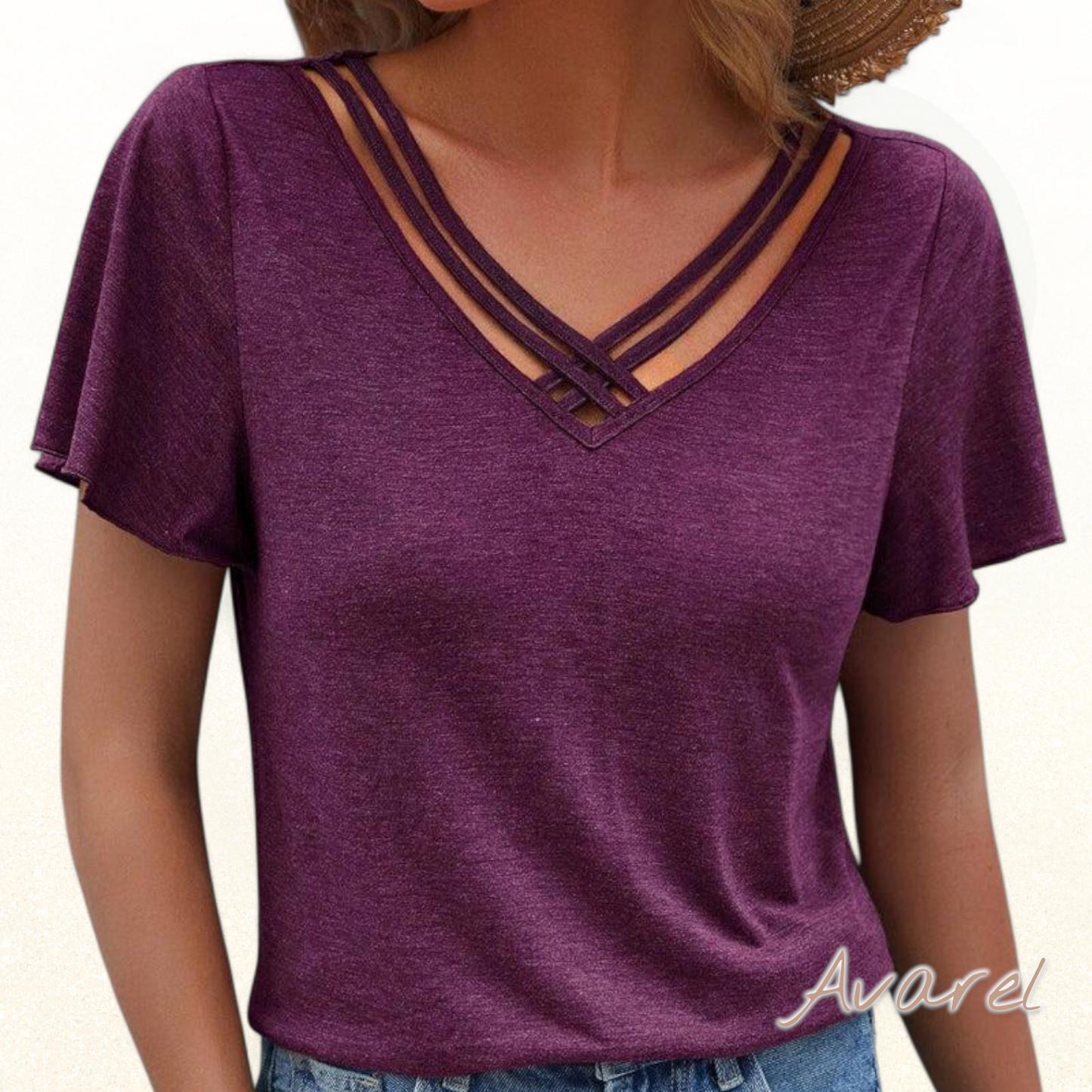 Stylisch-einfarbiges Cut Out T-Shirt für ne trendige Look