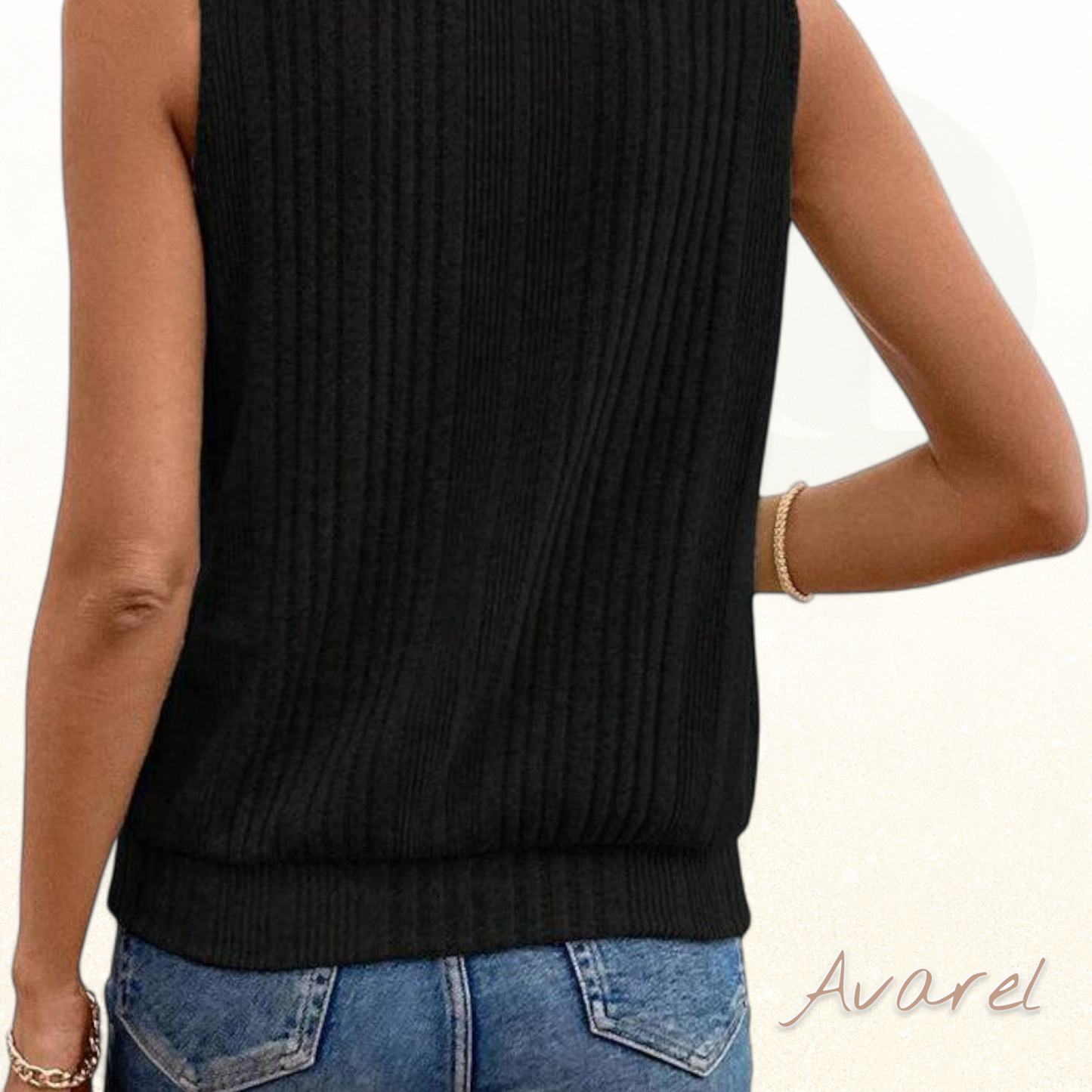 Stylischs Tanktop mit elegante quadratische Halsusschnitt und moderne, texturierti Design