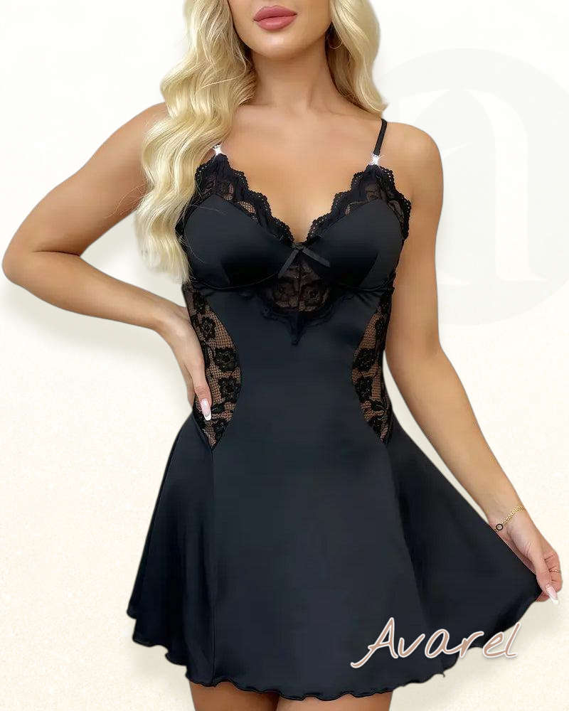 Sexy Nachthem, mit verführerischem Strumpfhalter-Design