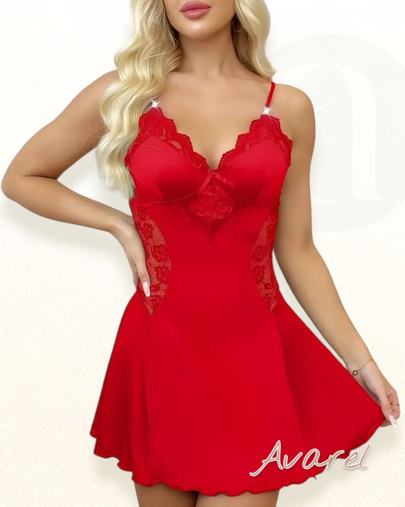 Sexy Nachthem, mit verführerischem Strumpfhalter-Design