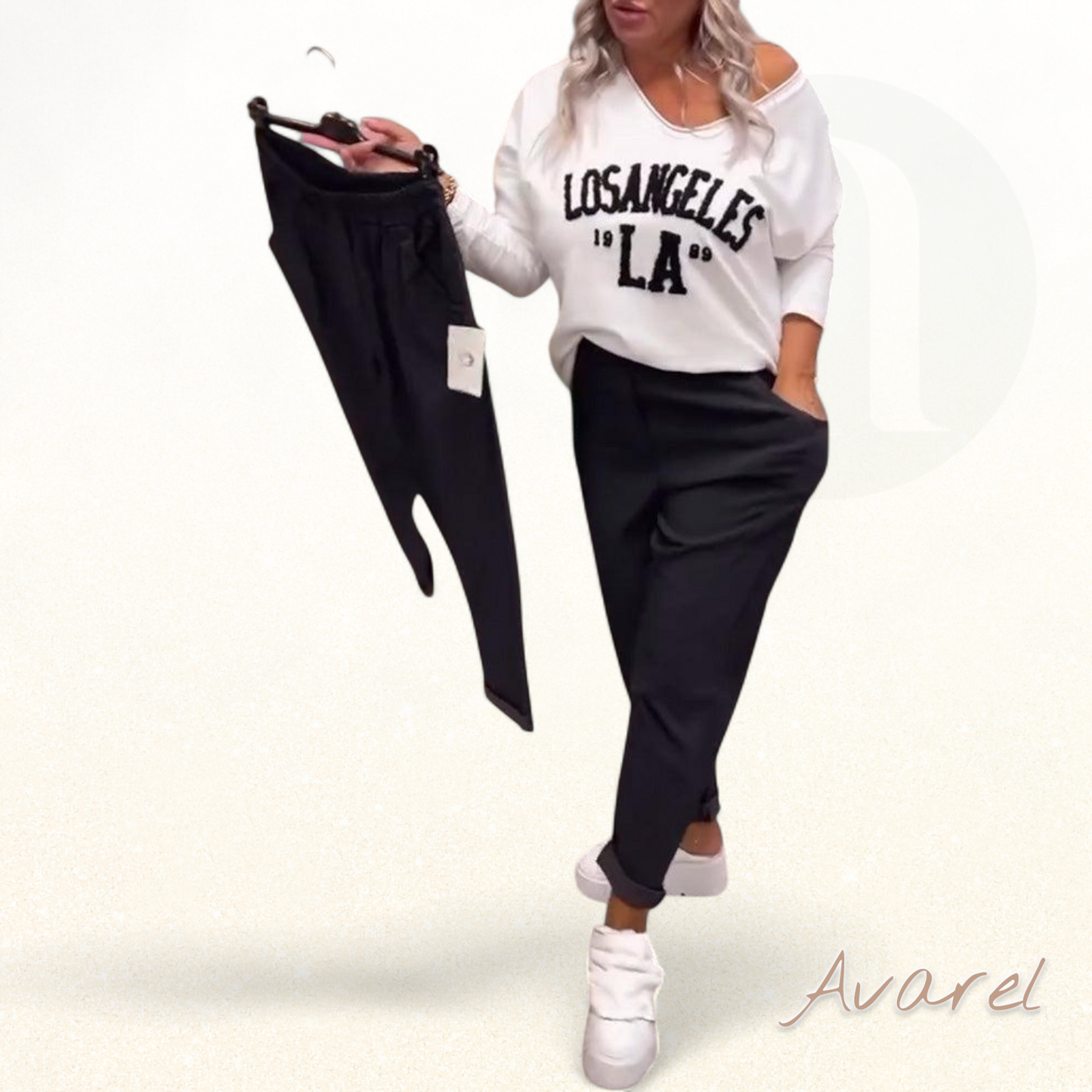 Bequemi, stylisch eiwäbigi Hose mit praktsche Täsche für de Alltag