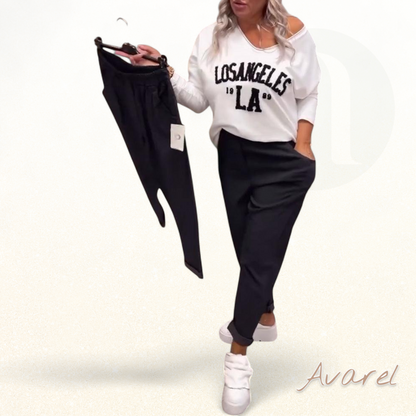 Bequemi, stylisch eiwäbigi Hose mit praktsche Täsche für de Alltag