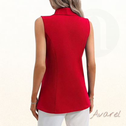 Stilvoll ärmellosi Strickjacke mit Knopfverschluss - Perfekt für jede Gelegenheit