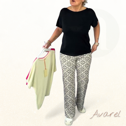 Stylischs einfarbigs Freizeit-T-Shirt mit bequemem Rundhalsausschnitt