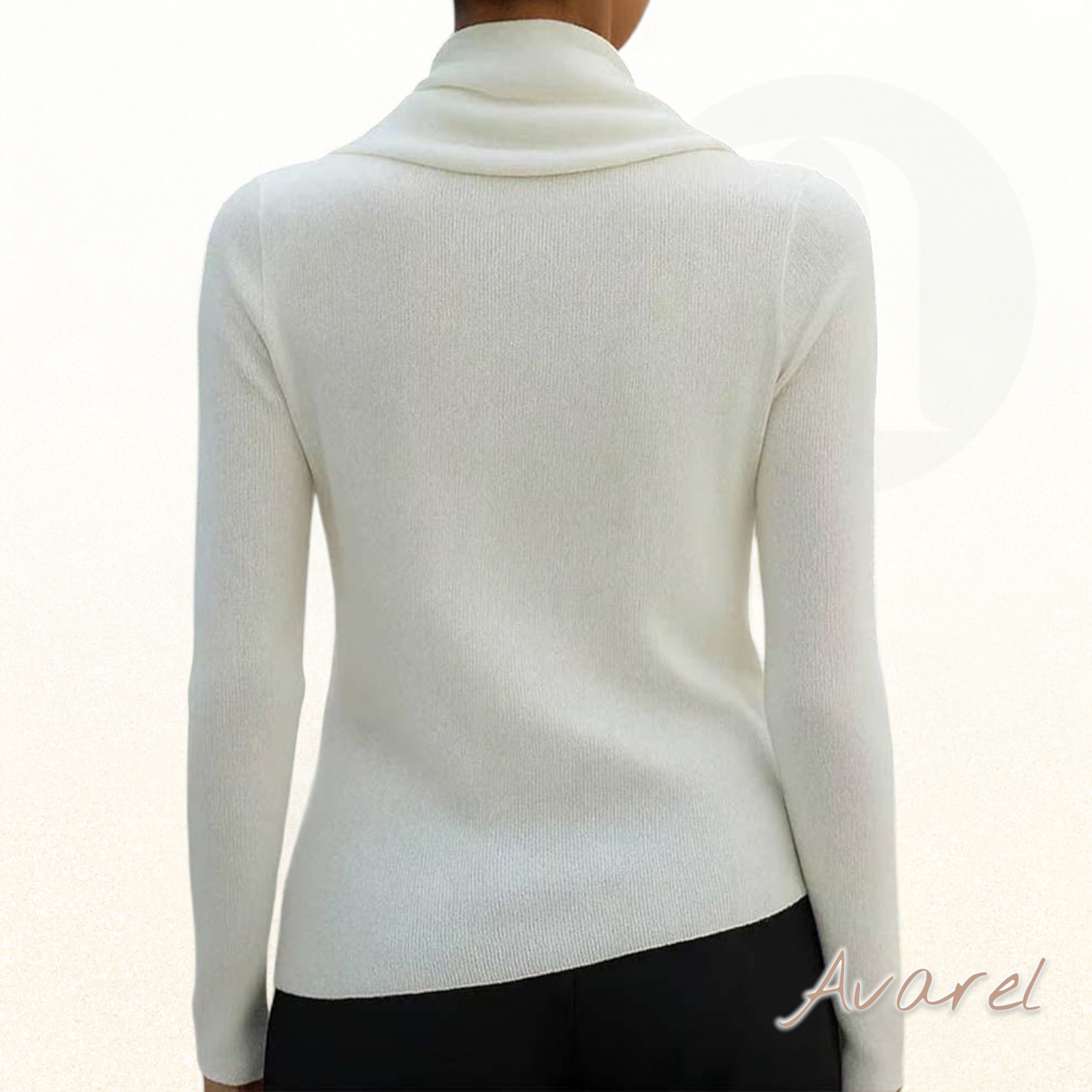 Elegante unregelmässig gestrickti Top mit chline Halse für ne modisch Style