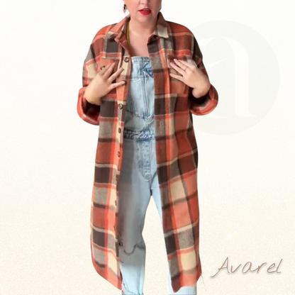 Stylischer kariert Mantel mit Knopf für ne Trendige Look