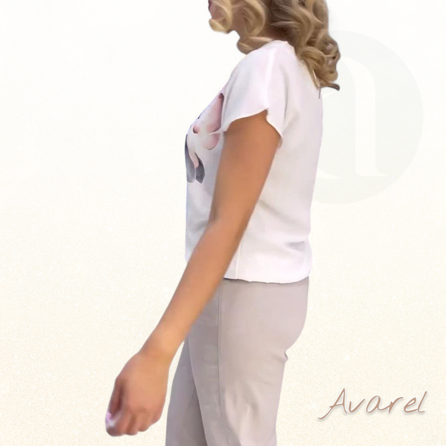 Stylisch Churzärmeliges T-Shirt mit lebendige Blumé-Druck