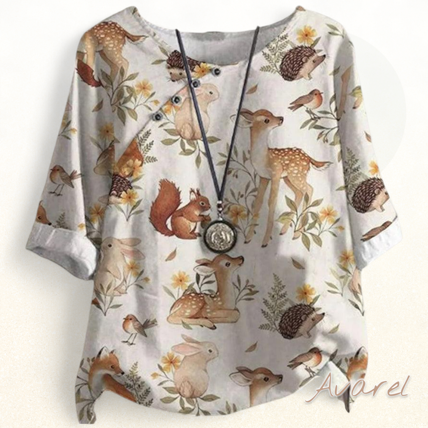 Blumen-T-Shirt mit halve Ärmel – Frühlingshaftes Top für en frische Look