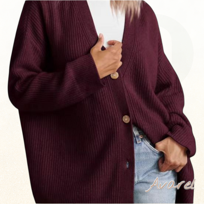 Chic & Cozy Damen strickjacke mit elegante Knöpfe – stilvolle lang aktiv für optimal Kompfort