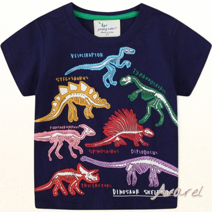 Läbenswiltigs Chind-T-Shirt mit fasziniert Dämonstrier-Design, das glüet