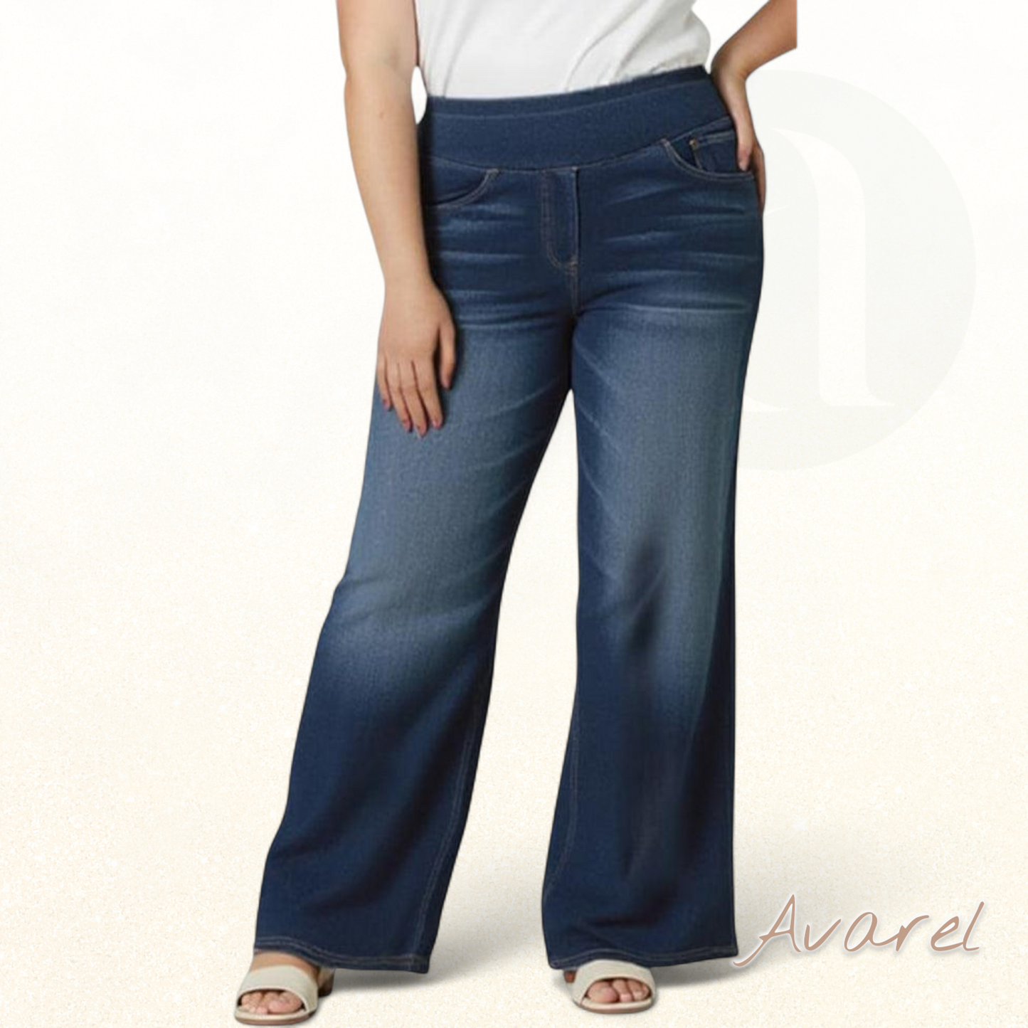 Hoch taillierte, gewaschene Jeans mit weiter, lässiger Passform für einen trendigen und bequemen Style