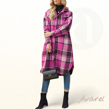 Stilvolle kariert Jacke mit elegante Reversknöpfe für ne trendy Look