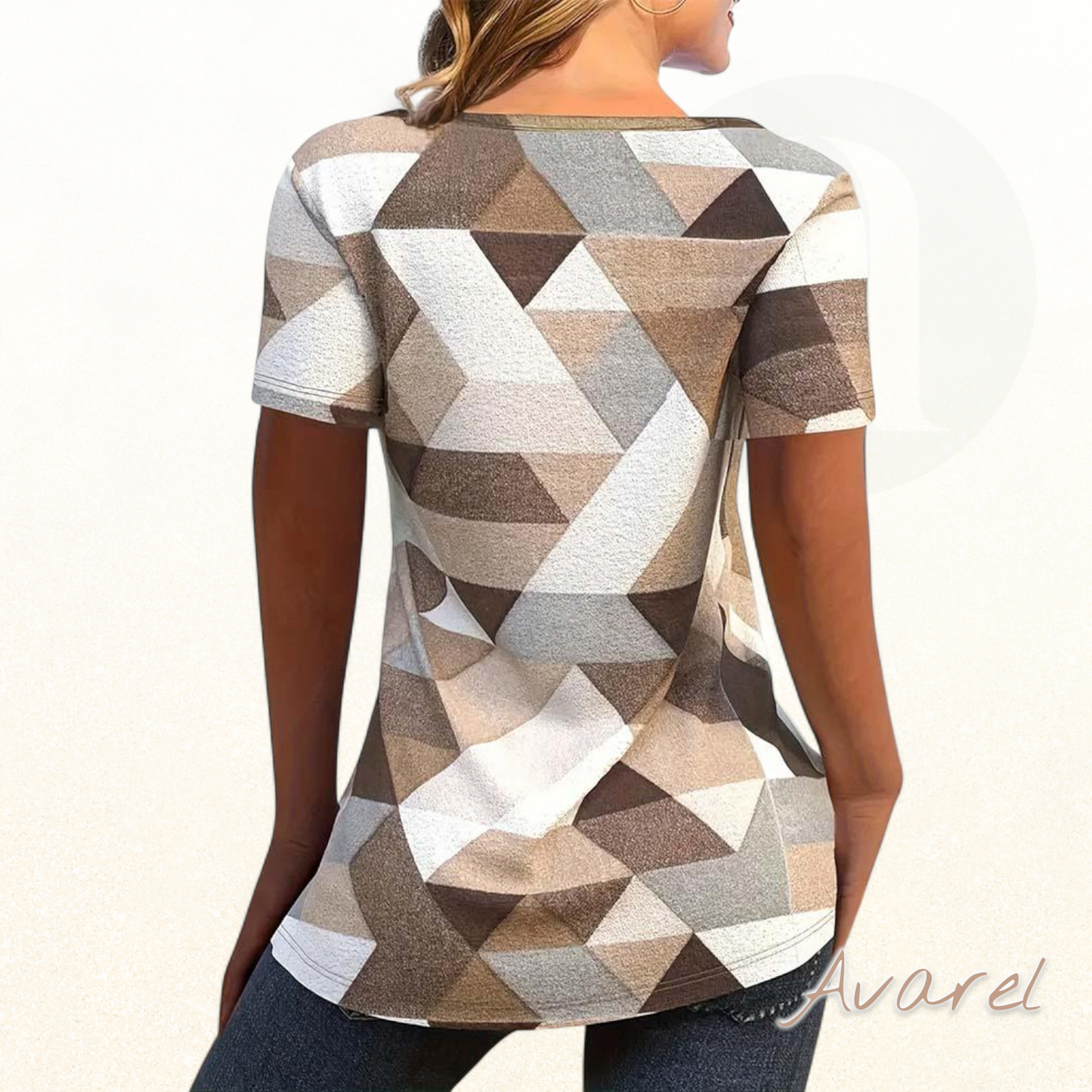 Stylisch T-Shirt mit lässigem Farbblock-Design und modernem U-Ausschnitt