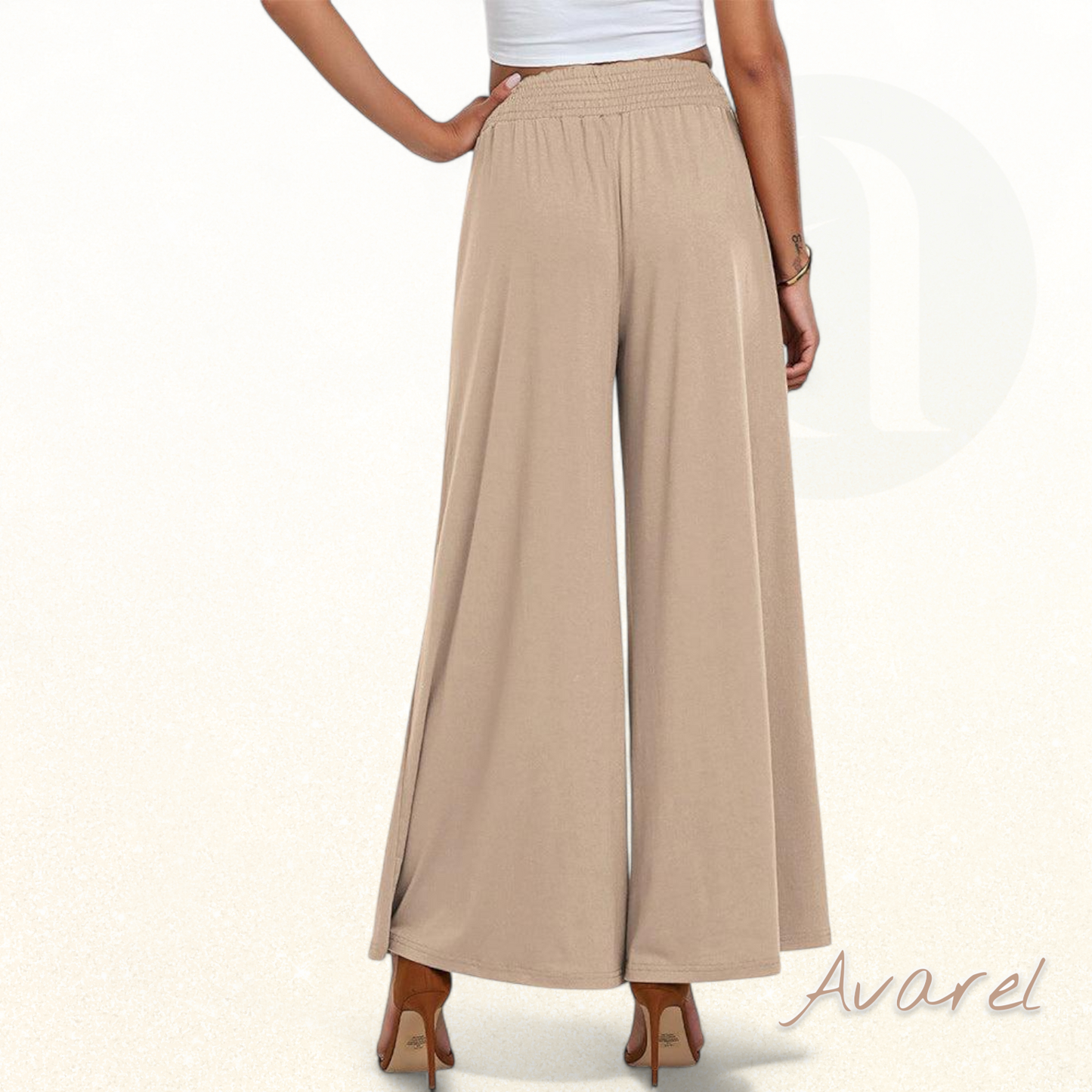 Hose mit elastischem Bund und Bootcut-Design für meh Komfort