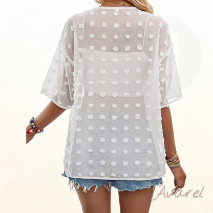 Stilvolle, flexible einfarbige Jacquard-Jacke mit bequeme halbe Ärml