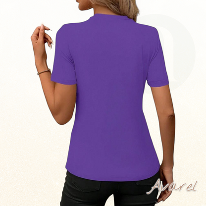 Stilvolls Slim Fit T-Shirt mit Rundhalsausschnitt im Uni-Design