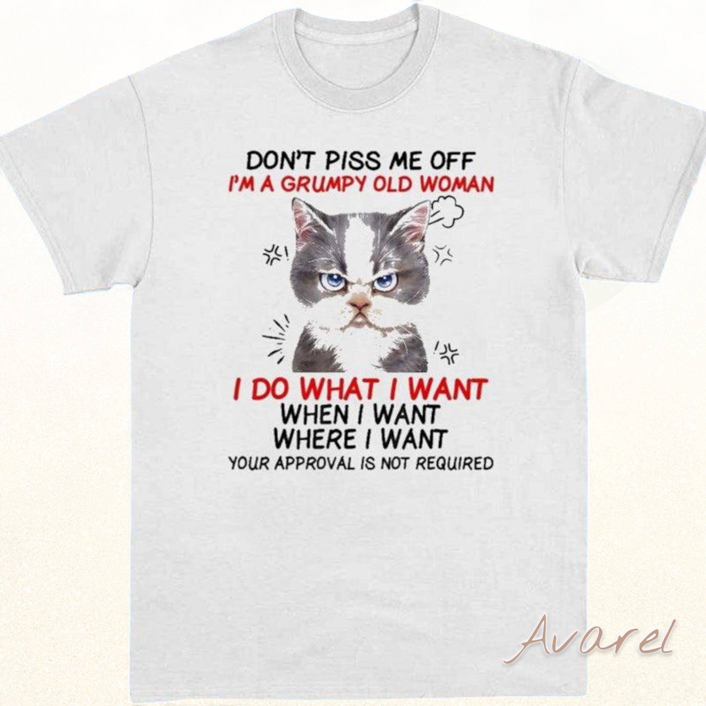 Bequems Casual-T-Shirt mit trendy Brief- und Katze-Design